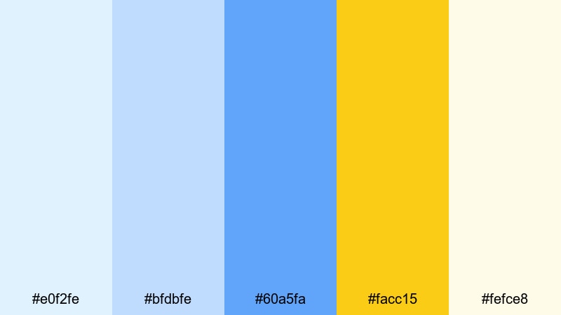 morning harbor mist gold blue color palette with hex codes