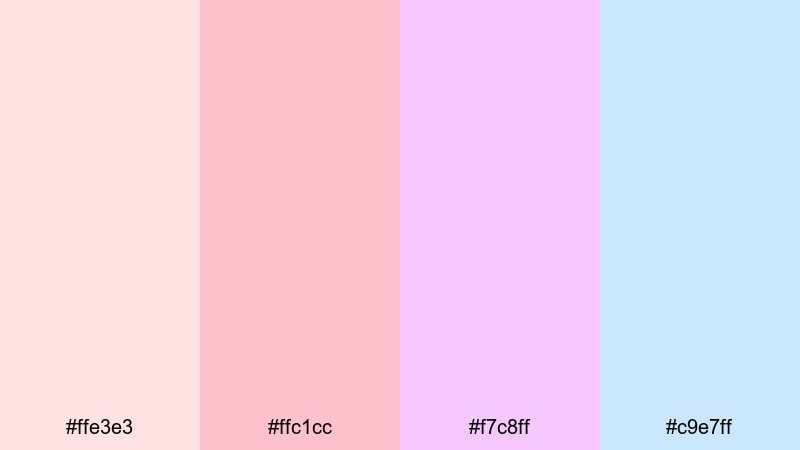 morning haze glow gradient color palette with hex codes