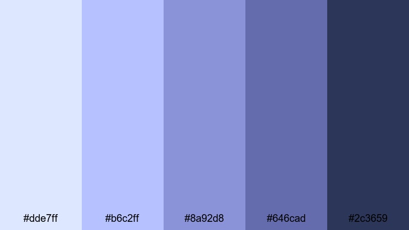 morning haze over lilac bay blue lilac color palette with hex codes