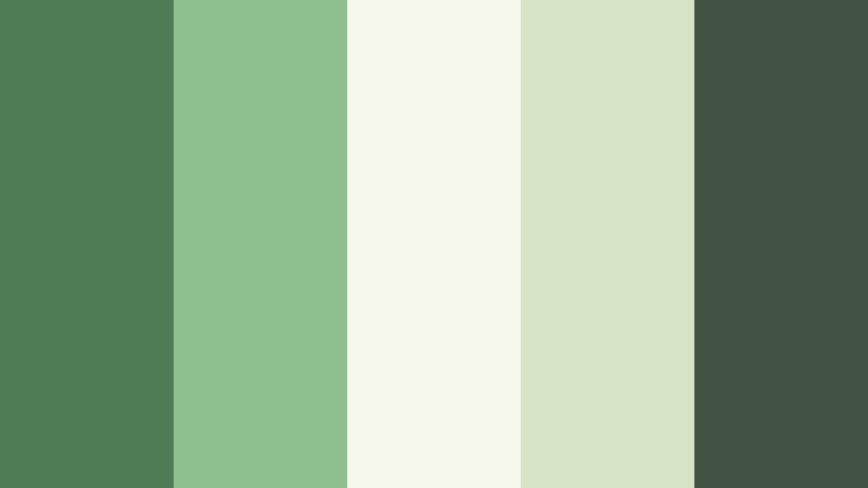 morning herb garden glow herbal green color palette with hex codes