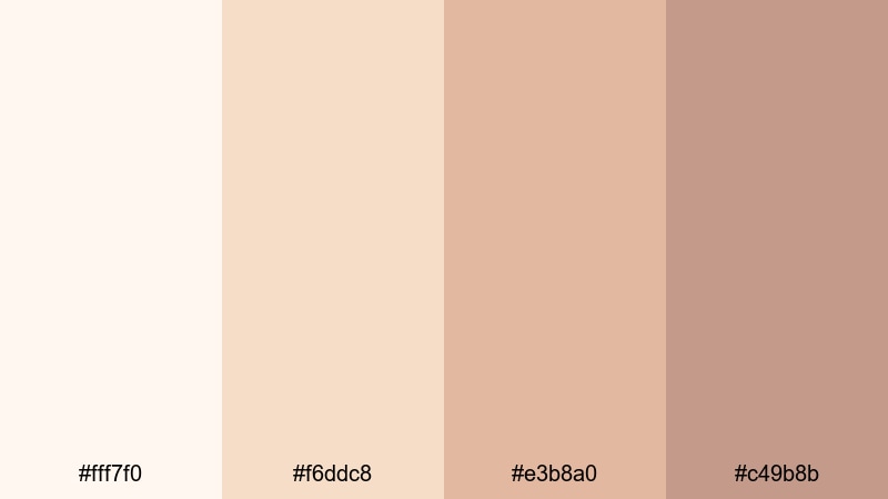 morning knit glow cozy color palette with hex codes