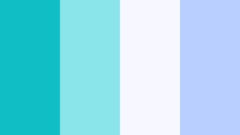 morning lagoon mist tropical aqua color palette with hex codes