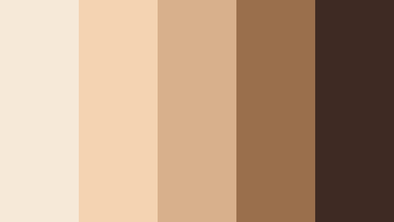 morning latte glow almond cream color palette with hex codes