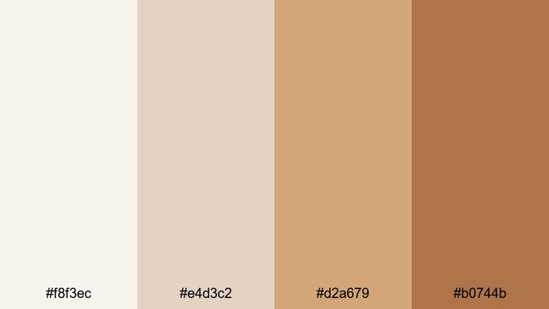 morning latte glow coffee color palette with hex codes