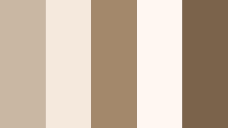 morning latte glow creamy taupe color palette with hex codes