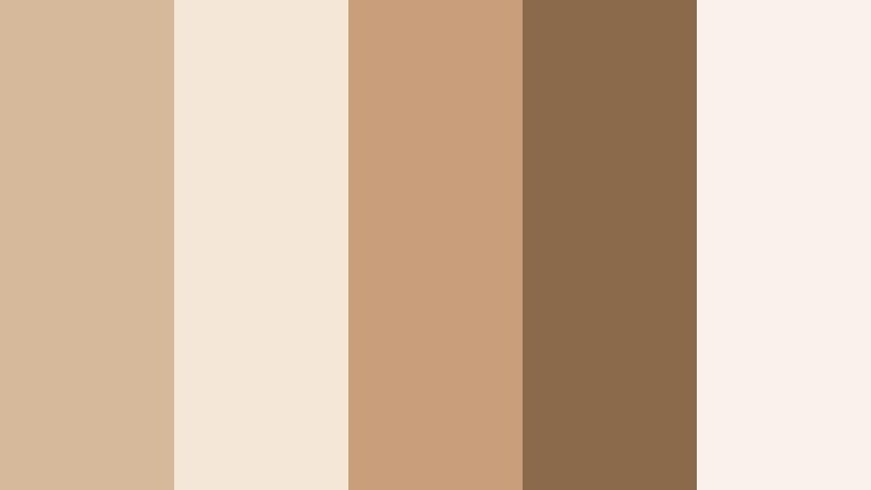 morning latte glow light mocha color palette with hex codes
