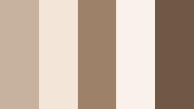 morning latte glow neutral taupe color palette with hex codes