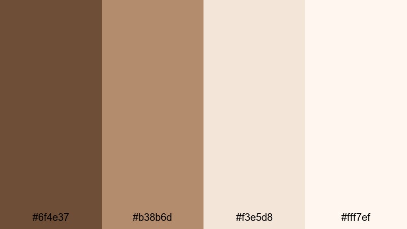 morning latte studio coffee brown color palette with hex codes
