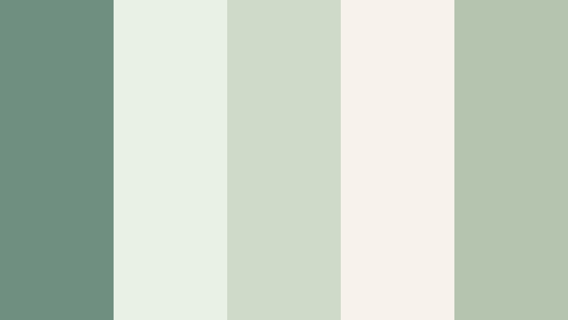 morning matcha break muted jade green color palette with hex codes
