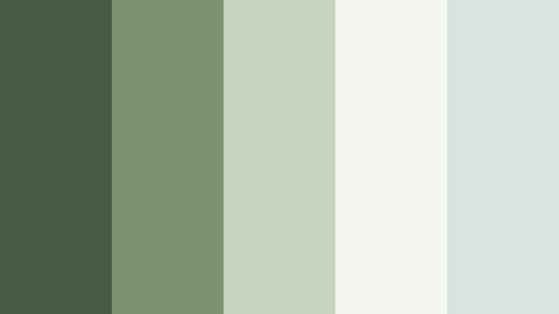 morning matcha desk forest moss color palette with hex codes