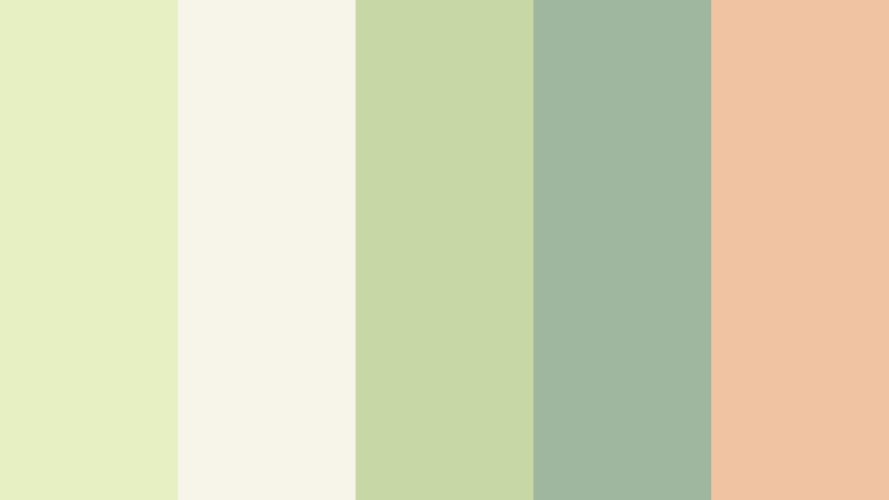 morning matcha glow avocado cream color palette with hex codes