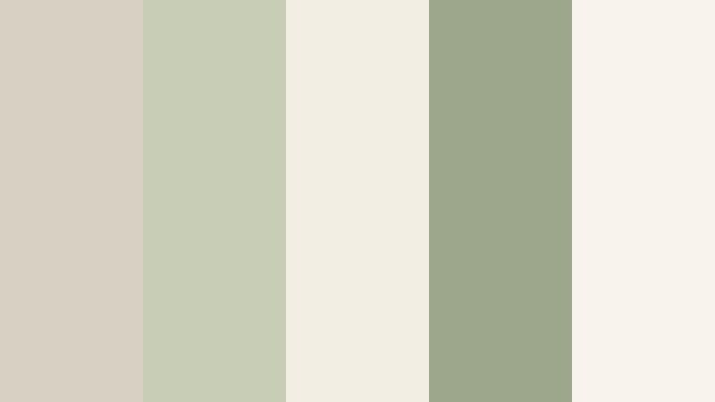 morning mist retreat sage beige color palette with hex codes