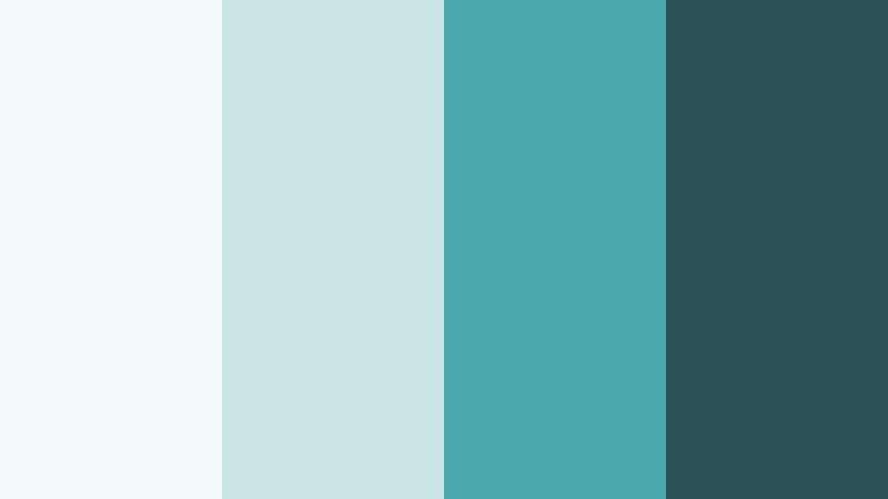 morning mist teal bloom cinema teal accent color palette with hex codes