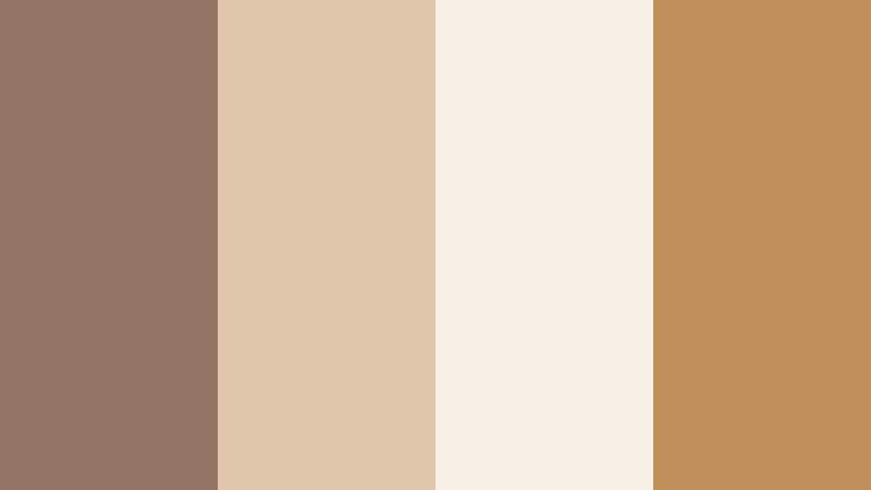morning oat latte muddy taupe color palette with hex codes