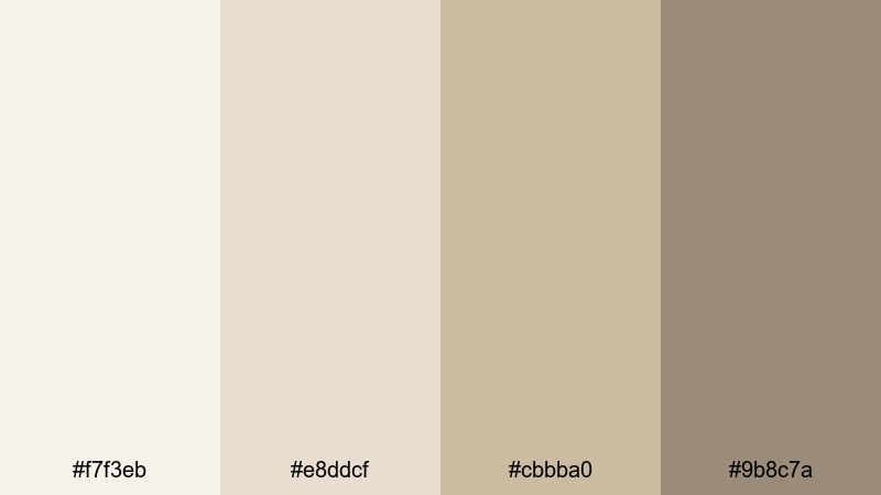 morning oat latte neutral color palette with hex codes