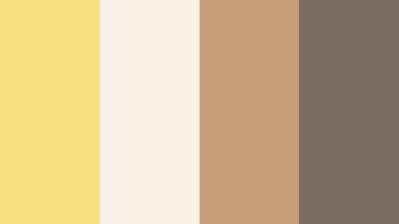 morning oat latte prism yellow color palette with hex codes