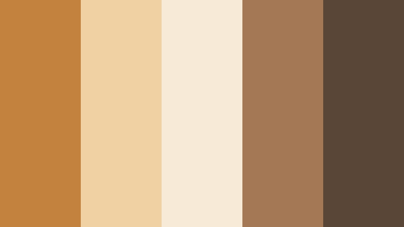 morning oat latte sunbaked ochre color palette with hex codes