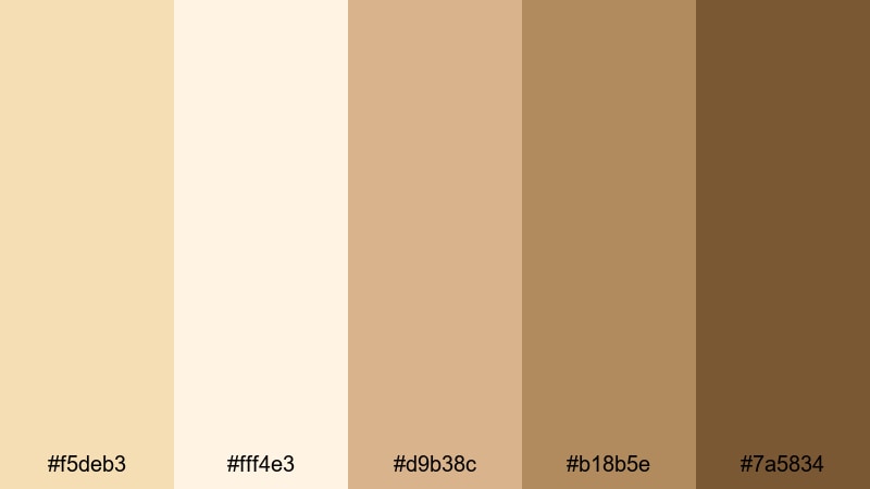 morning oat latte wheat color palette with hex codes