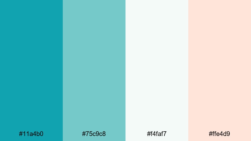 morning reef mist aquarium color palette with hex codes