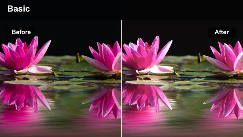 Creator in bathroom mirror with bright fresh glowing skin tone.