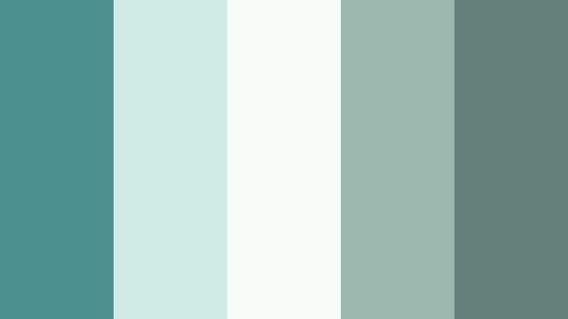 morning spa retreat sterling teal color palette with hex codes