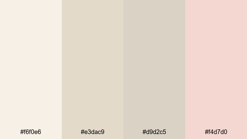 morning studio glow bone color palette with hex codes