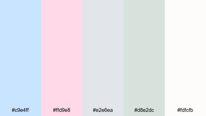 morning tide drift tropical color palette with hex codes