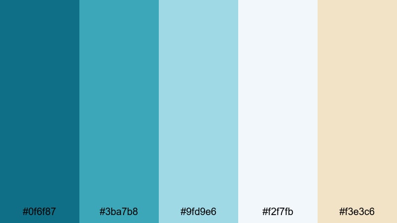 morning tide glow ocean wave color palette with hex codes