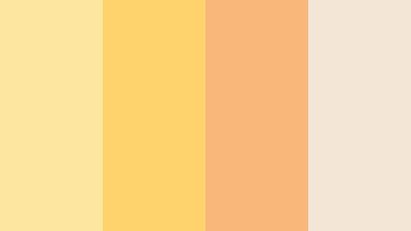 morning toast and honey buttery yellow color palette with hex codes