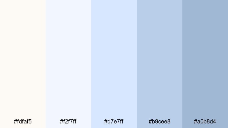 morning window glow light color palette with hex codes