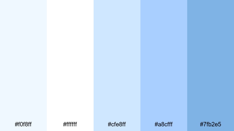 morning window light alice blue color palette with hex codes
