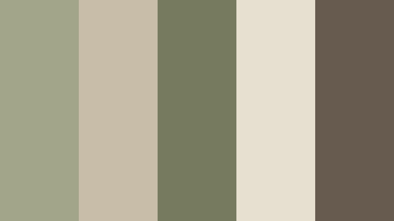 mossy linen earth tone color color palette with hex codes