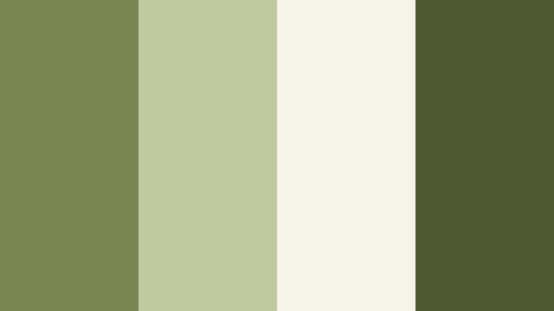 mossy trail morning soft olive drab color palette with hex codes