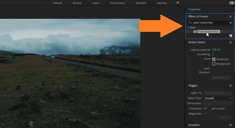 search for pixel motion blur