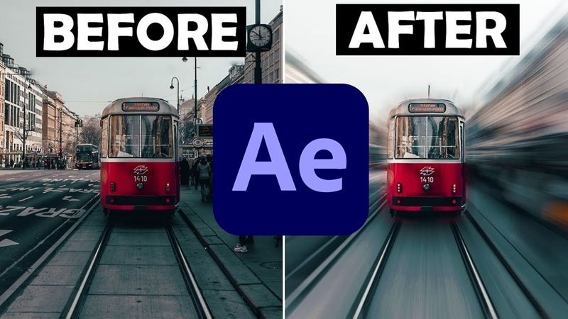 before and after motion blur