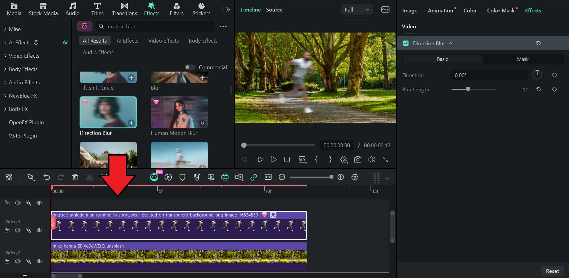 drag effects to image