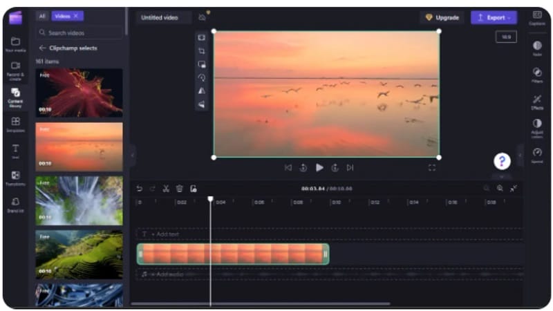 motion blur online video editor clipchamp