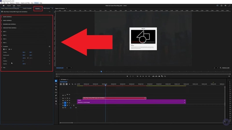 customize the motion graphics template
