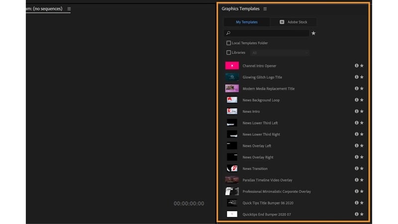 premiere motion graphics in my template