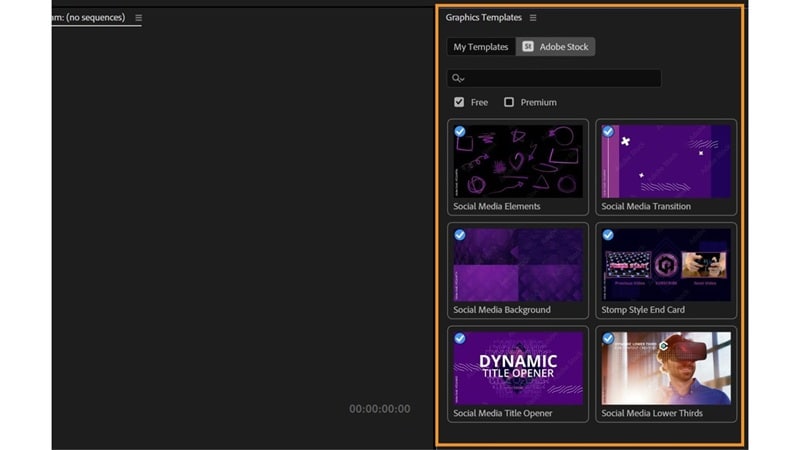 premiere motion graphics in adobe stock