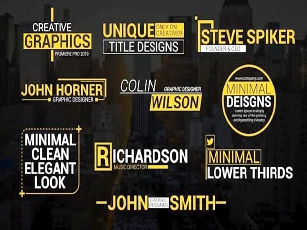 templates for titles and lower thirds