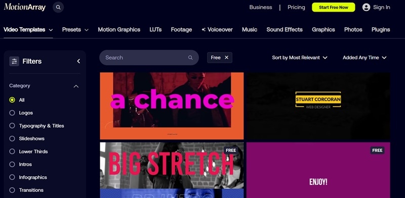 motion array motion graphics templates