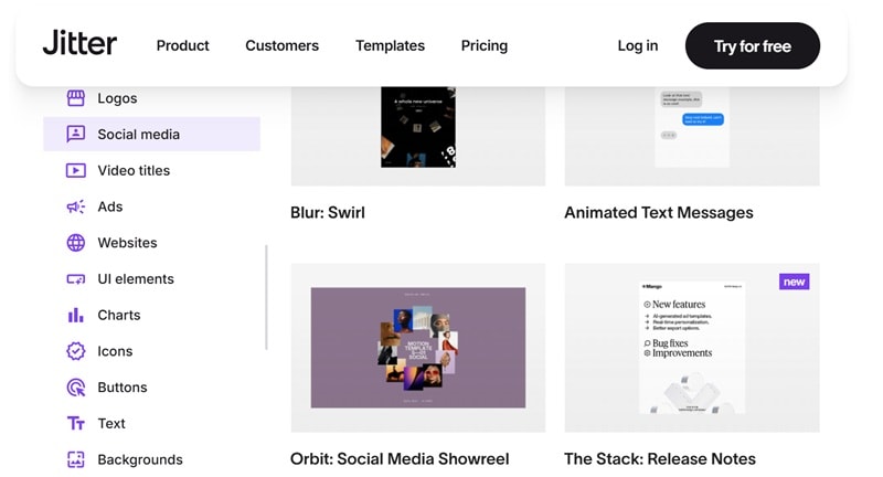 jitter motion graphics templates