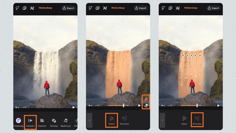 apply animate in motionleap