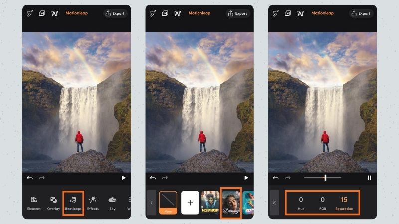 apply beatloops in motionleap