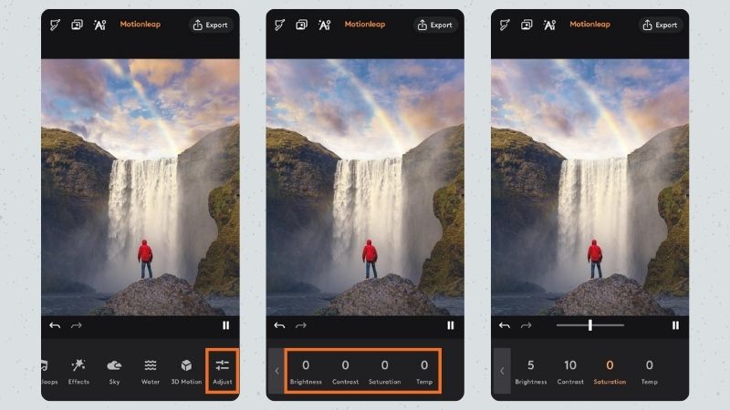 adjust the image setting
