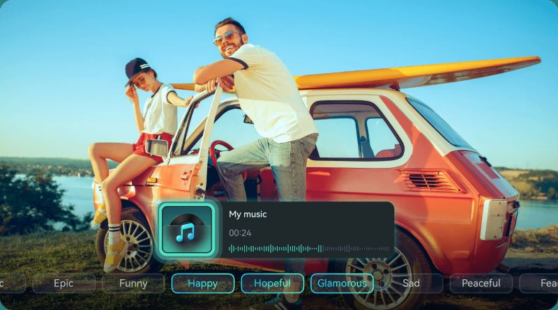 music library in filmora