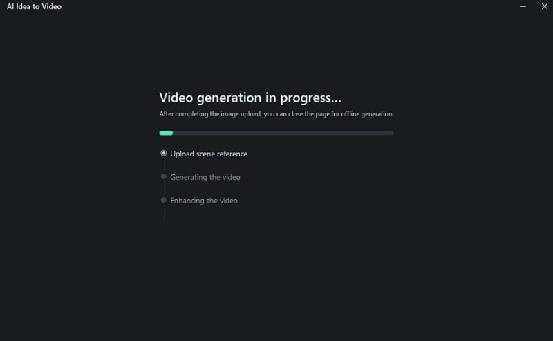 wait for ai video generation process