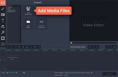 movavi video editor 14 project settings missing