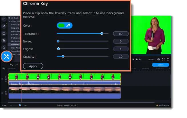 movavi chroma key feature